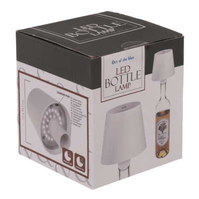 Flaschenleuchte LED mit Akku als Aufsatz