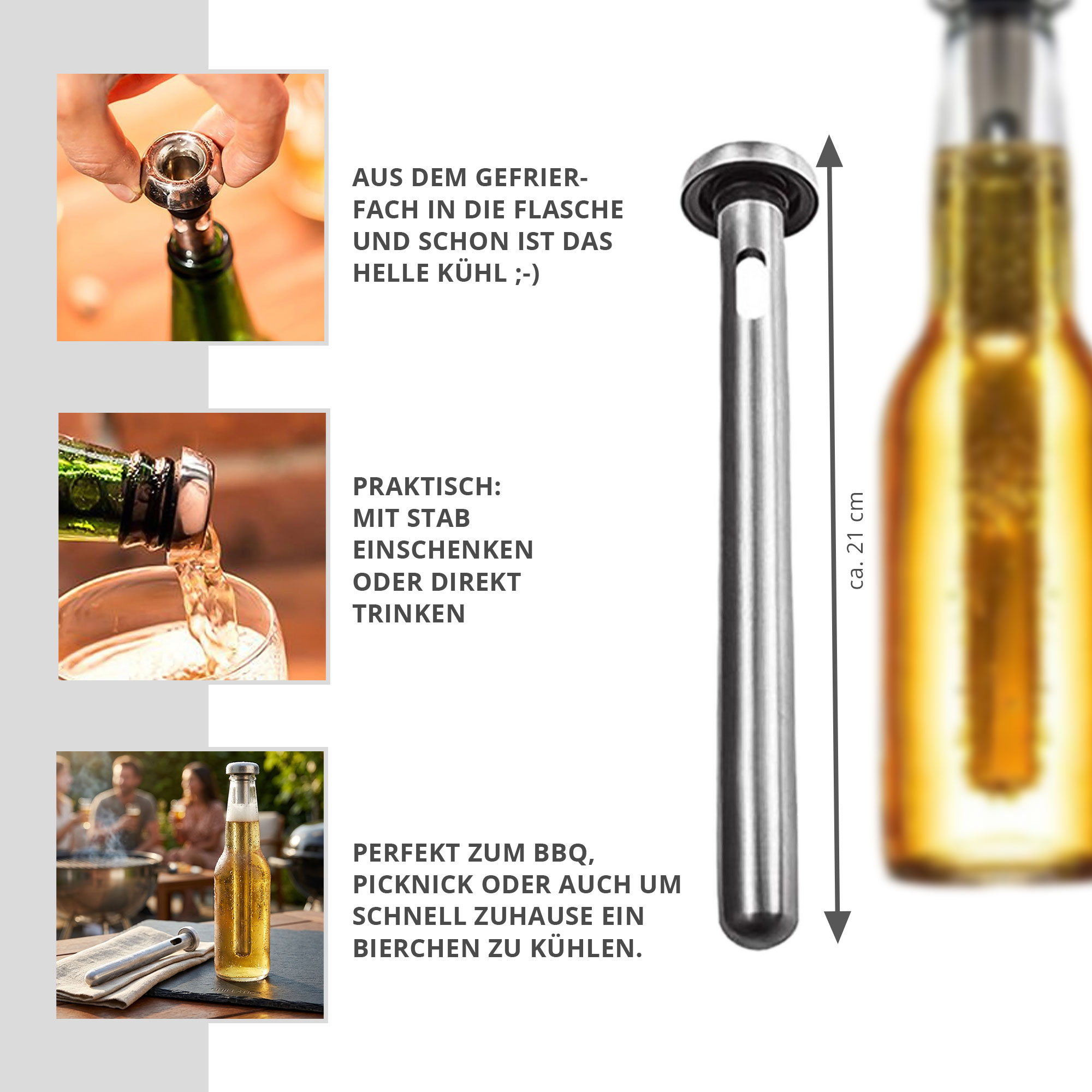 Beer Chiller - Stab Bierkühler 2er Set
