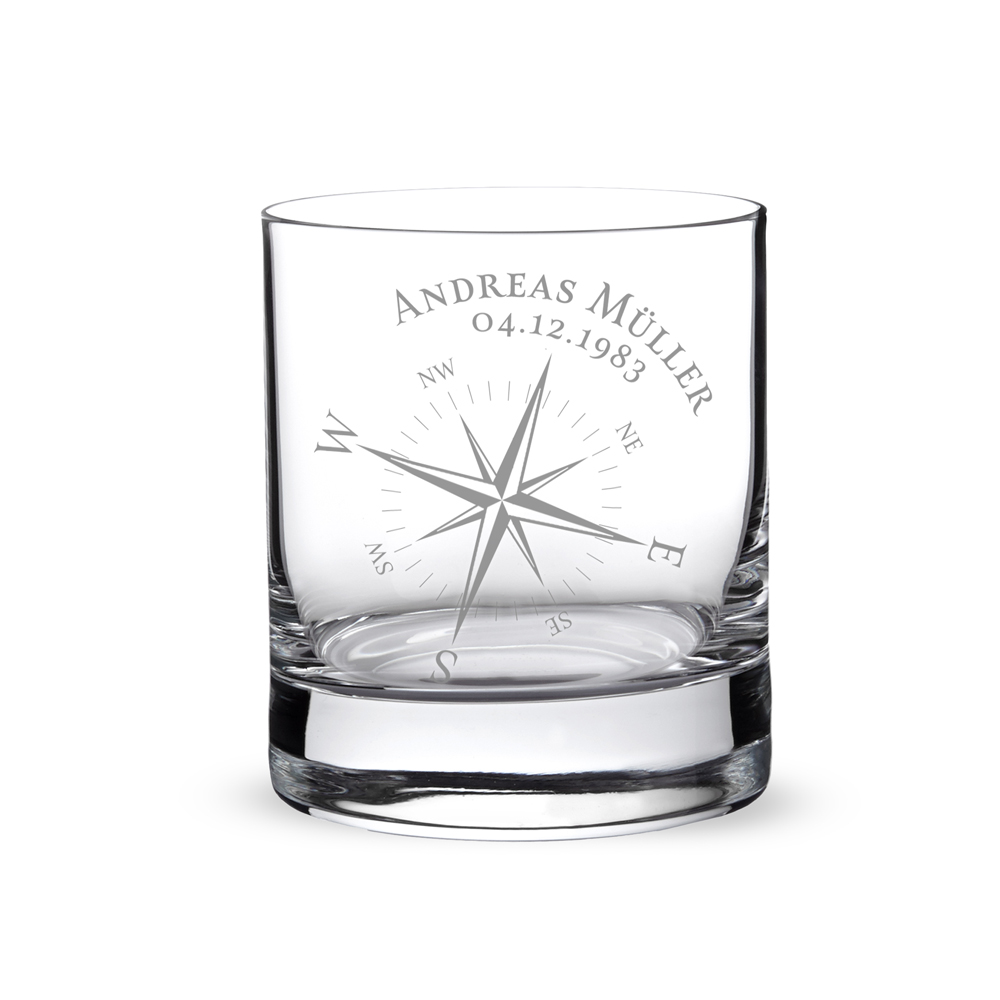 Personalisiertes Whiskyglas - Kompass 3220 - 3
