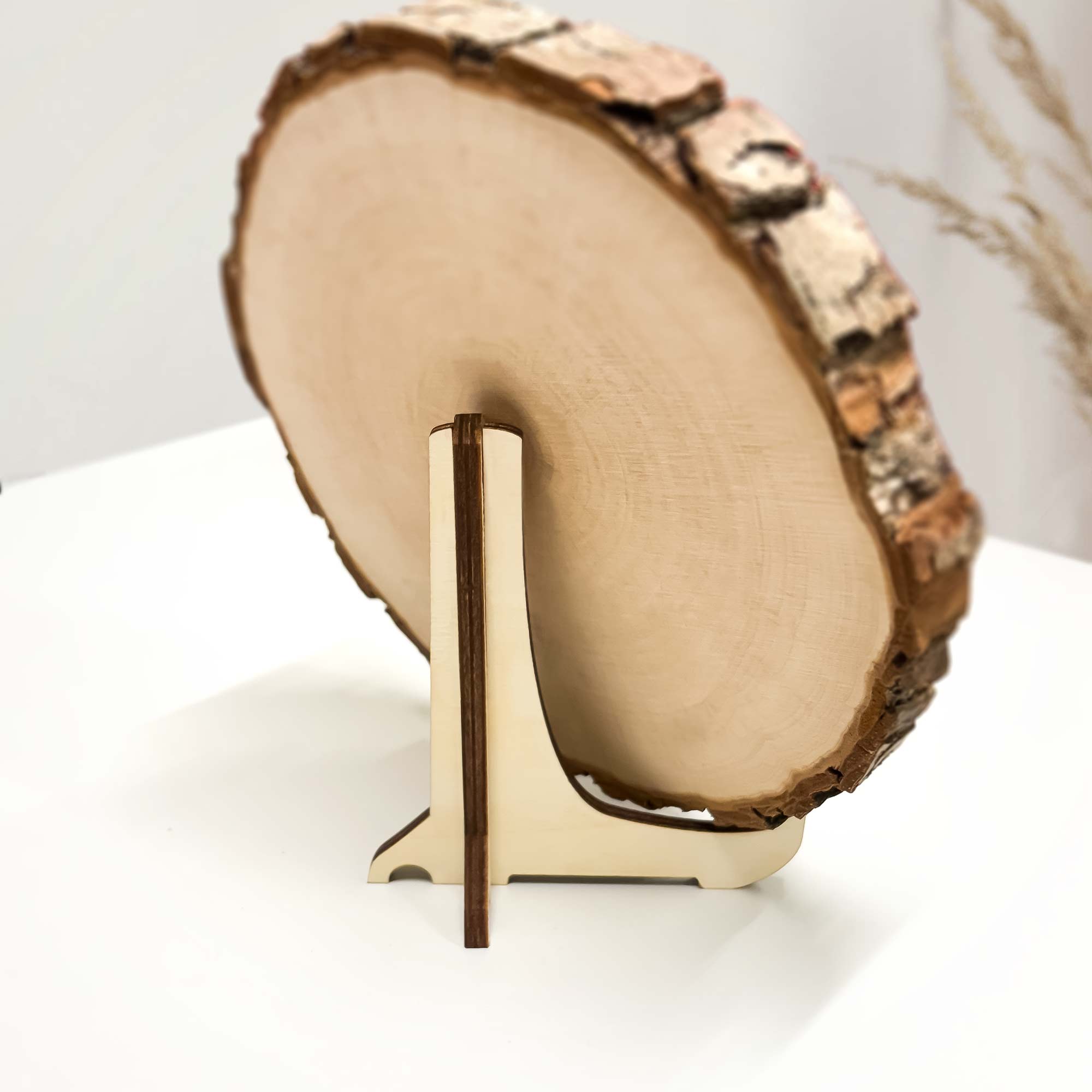 Holzständer für Baumscheiben - Displayständer als Aufsteller