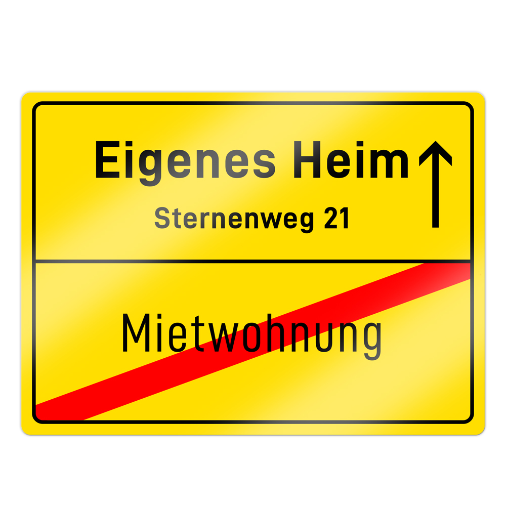 Personalisiertes Ortsschild - Eigenes Heim 2022 - 2
