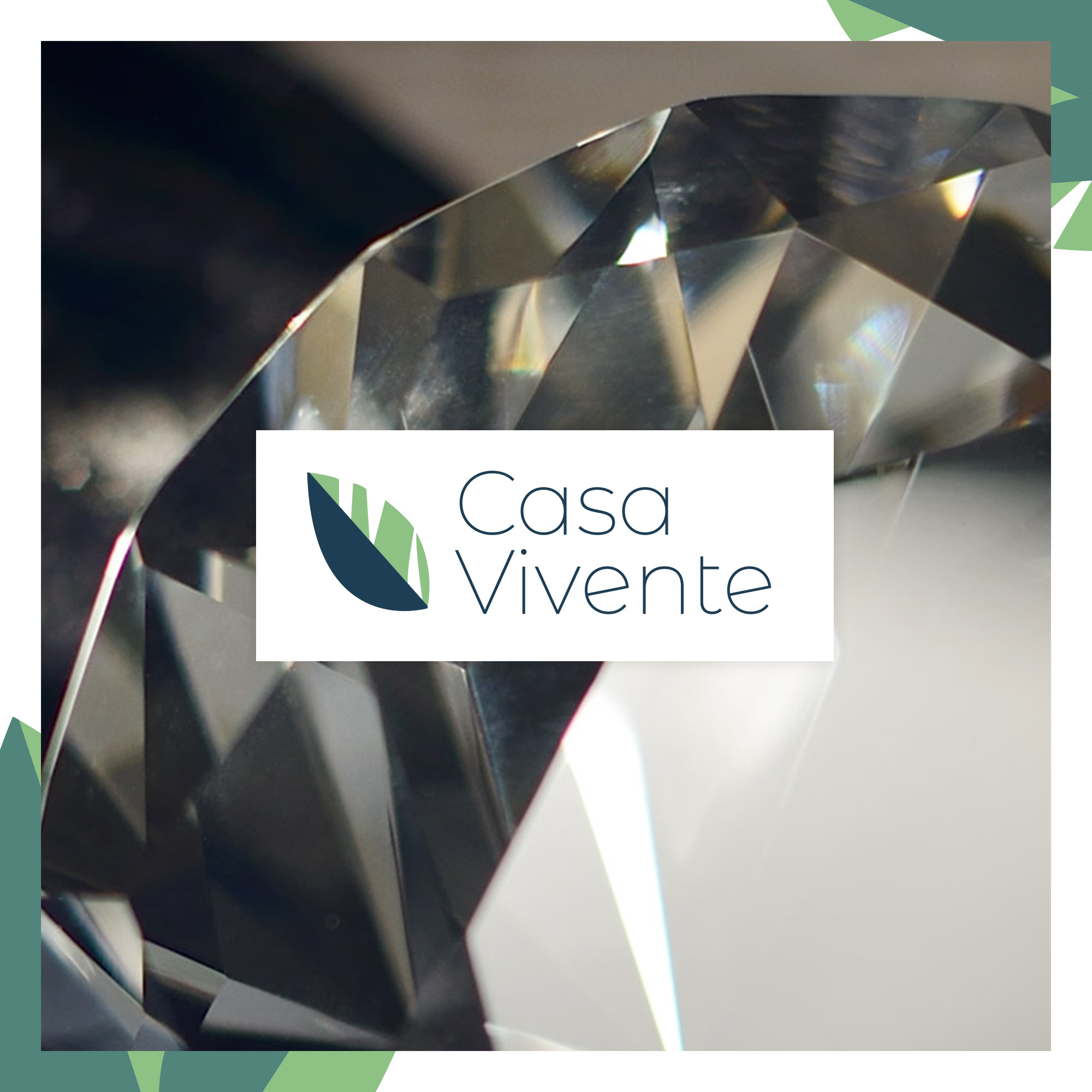 Diamant Kristall mit Gravur zur Silberhochzeit