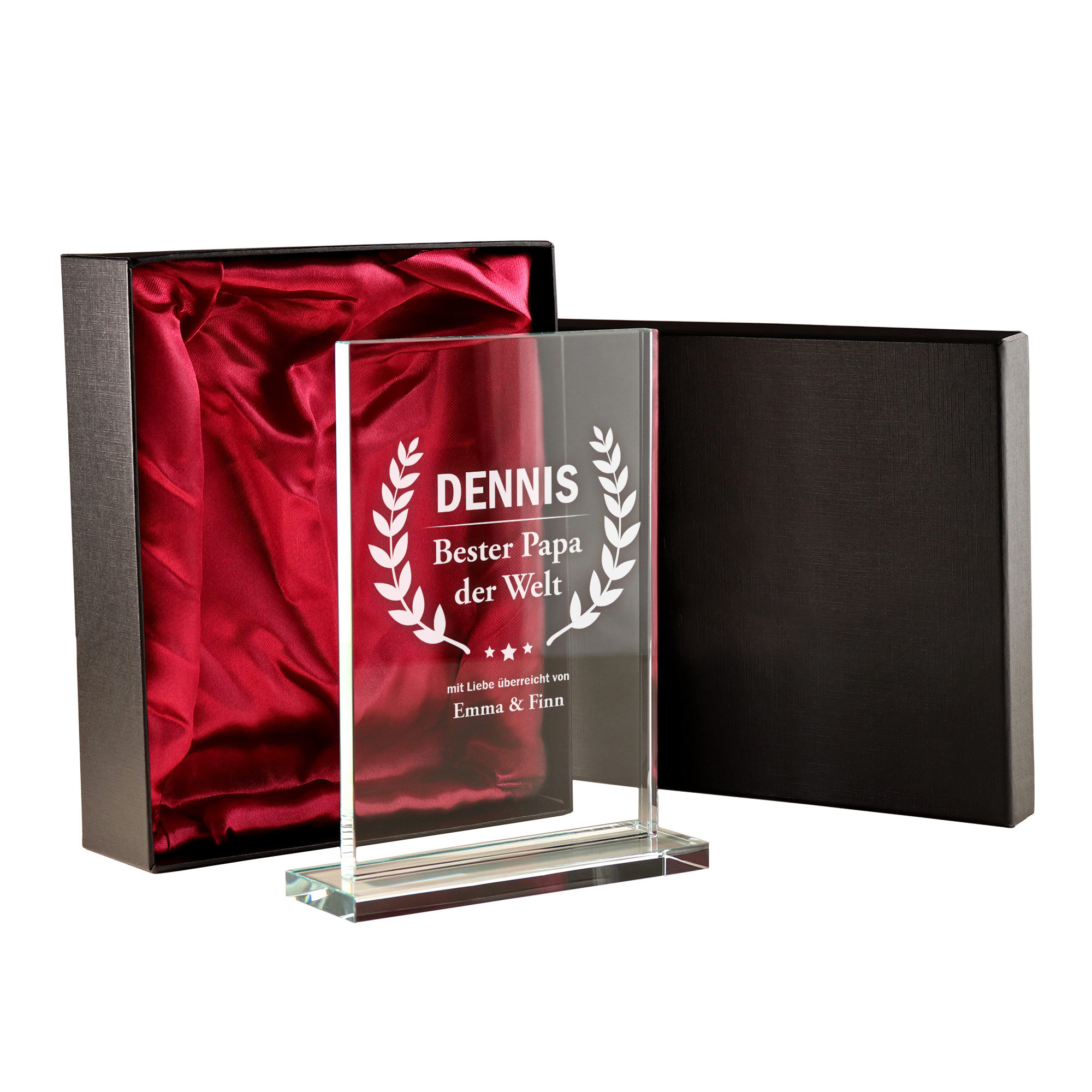 Personalisierter Glaspokal - Auszeichnung für Besten Papa 2162-22-MZ - 2