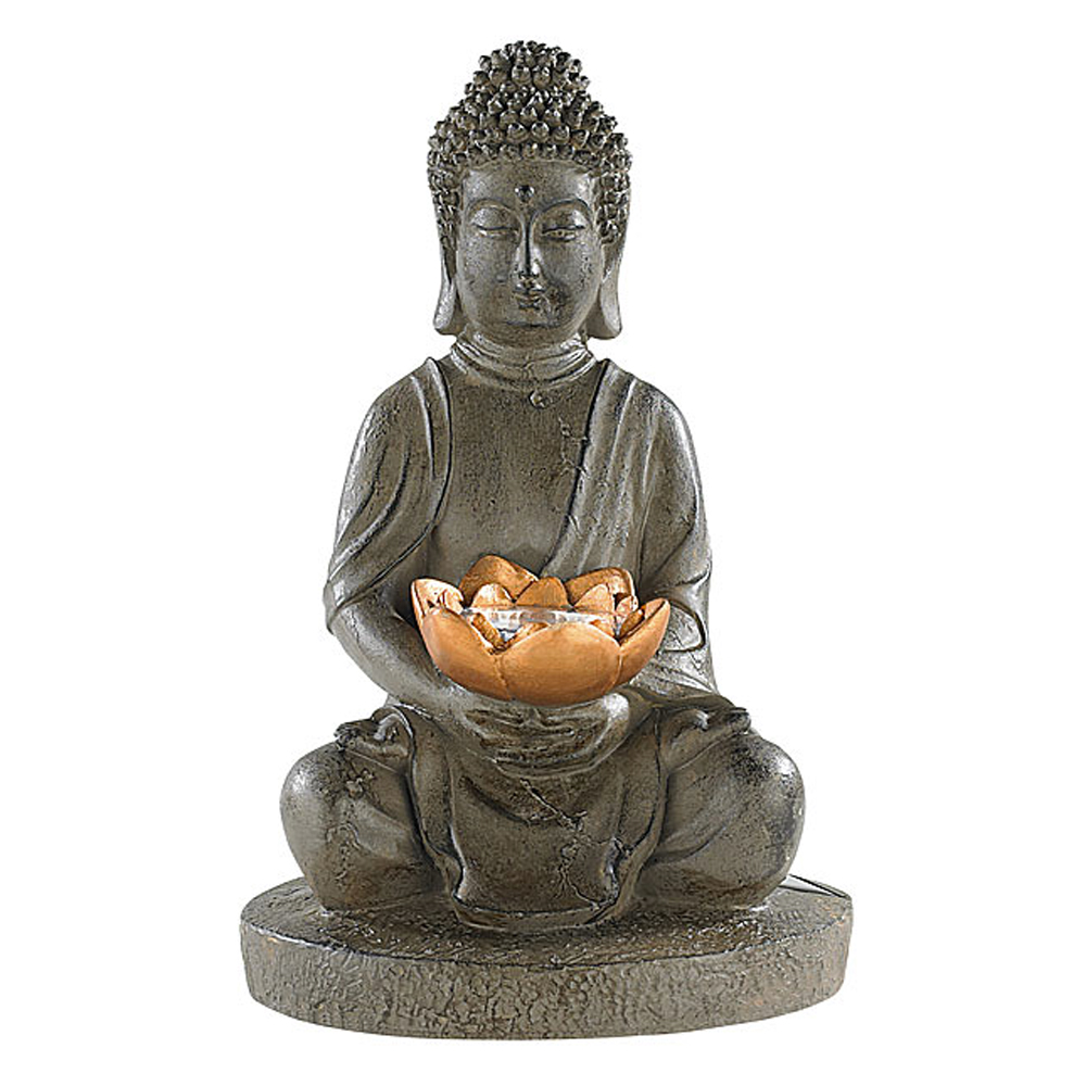 LED Buddha Statue mit Solarbetrieb 3615_2 - 1