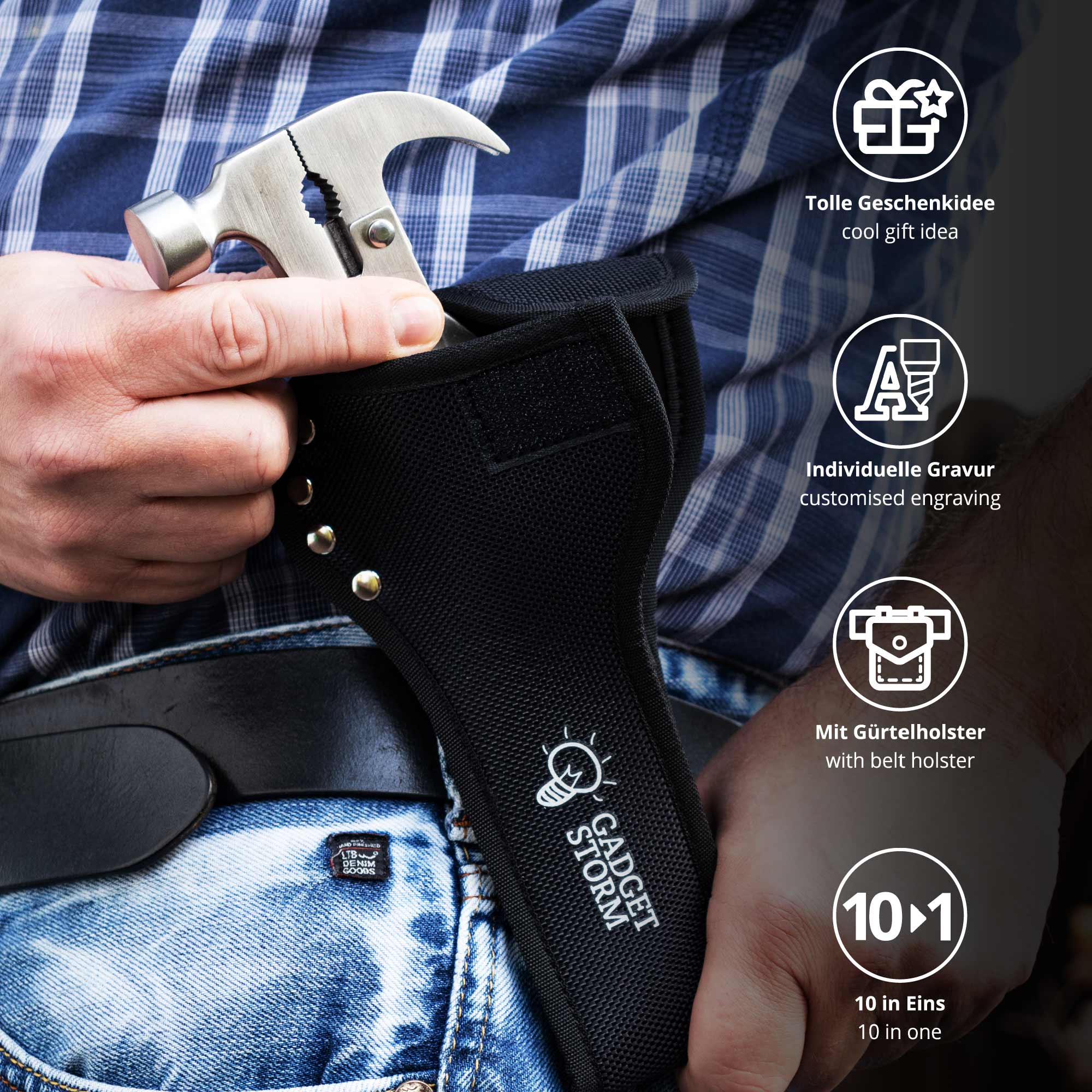 Multifunktionswerkzeug - 10in1 Multitool für den Trauzeugen