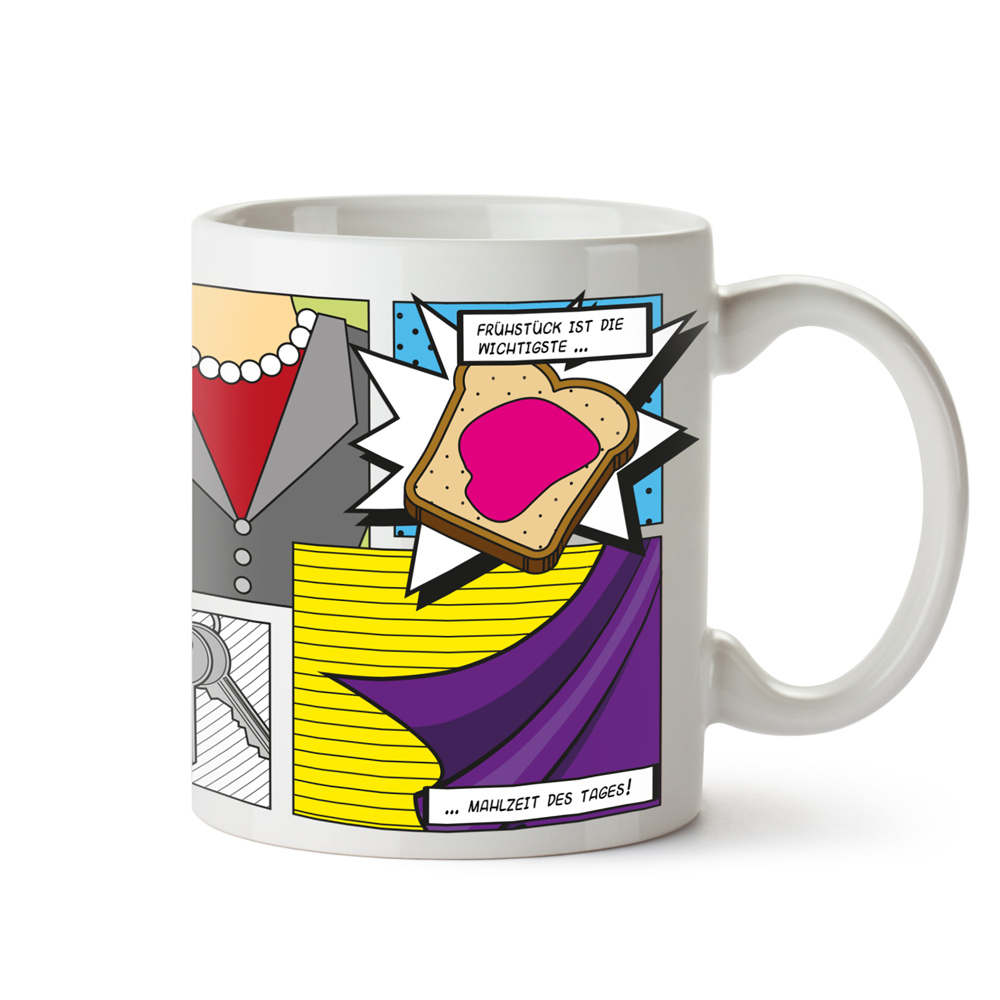 Personalisierte Comic Tasse - Super Frau 2318 - 3