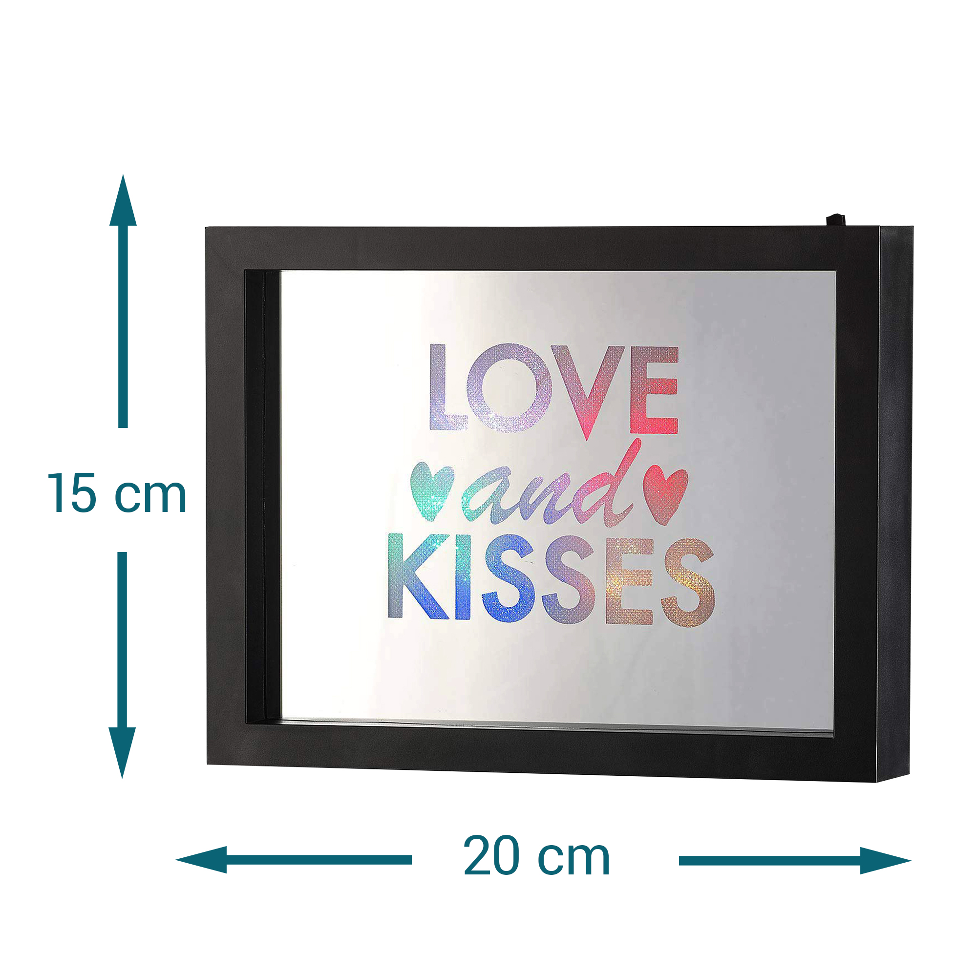 LED Rahmen mit Farbwechsel - Love And Kisses 4065 - 9