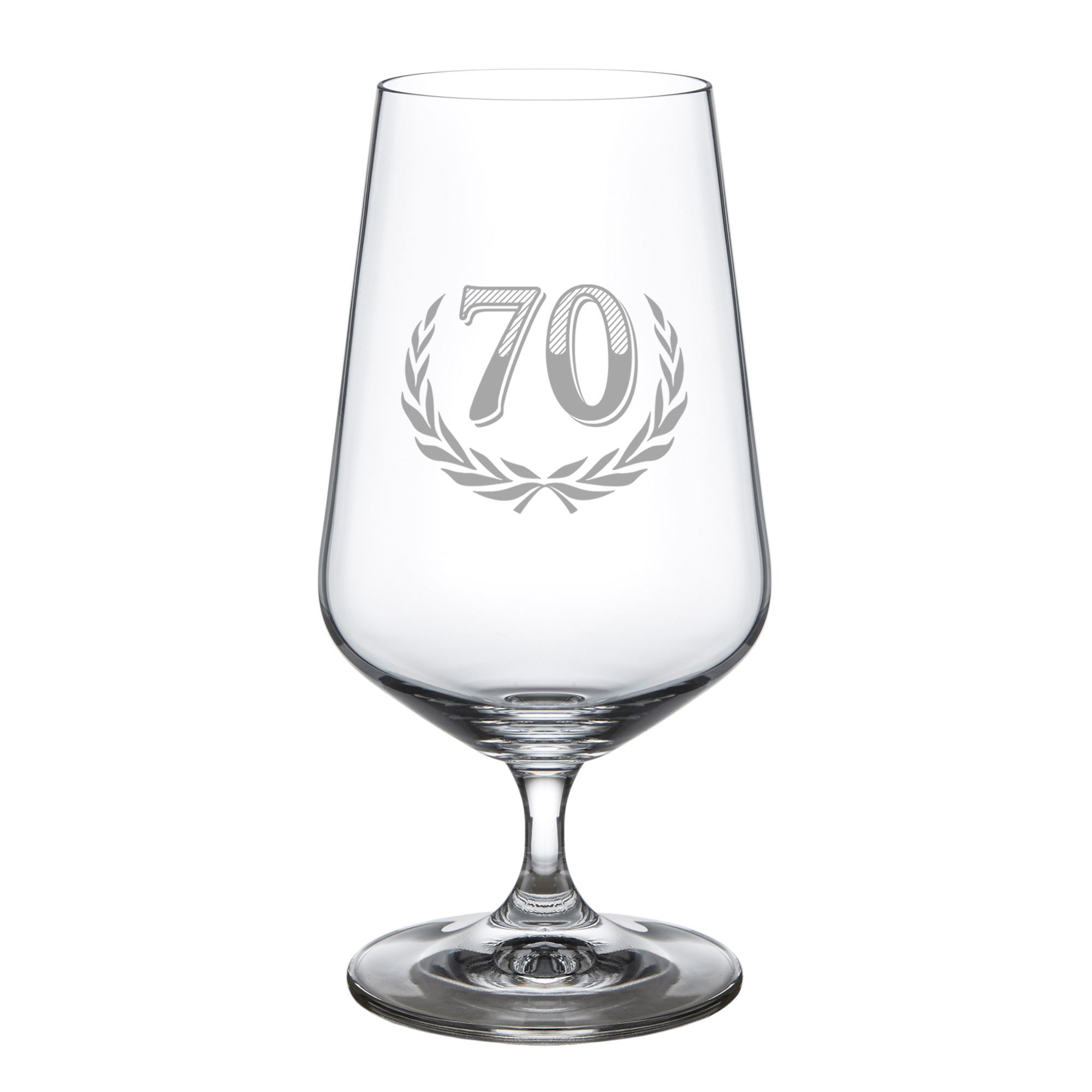 Bierglas mit Gravur zum 70. Geburtstag