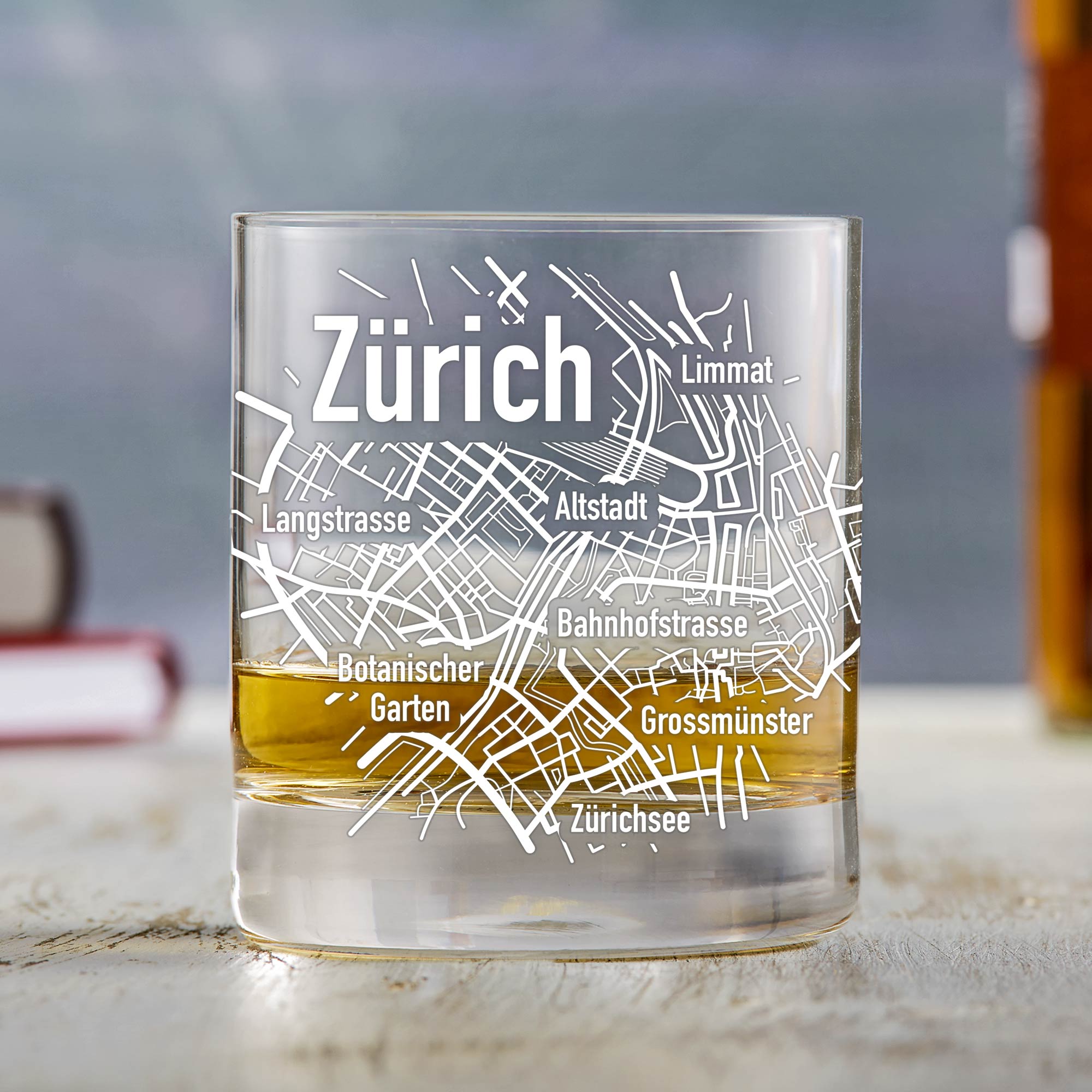 Whiskyglas - Stadtplan - Zürich - Standard