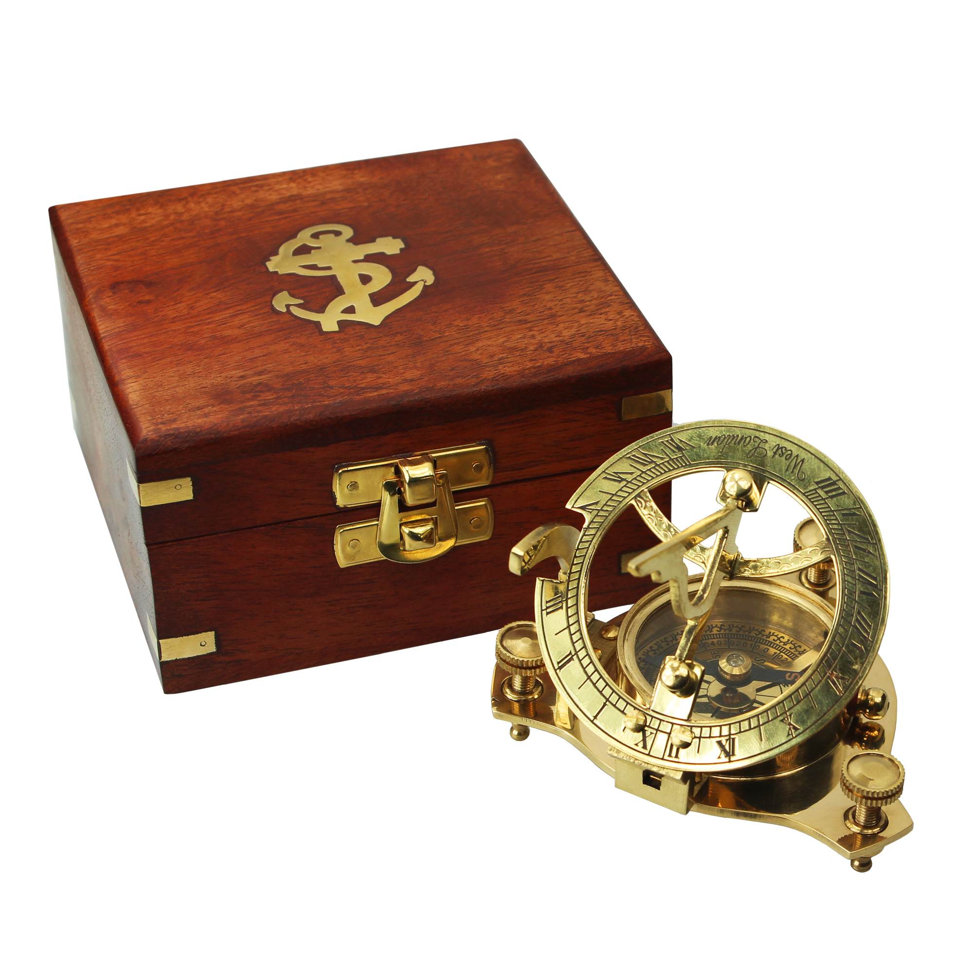 Taschen-Sonnenuhr mit Kompass