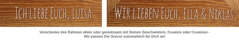 Personalisierter Bilderrahmen - Oma & Opa mit Herz 3116 - 1