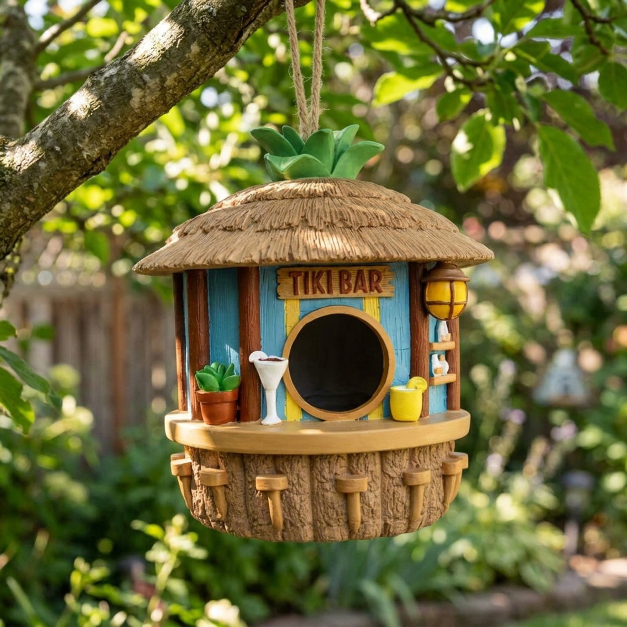 Tikibar Vogelhaus - Nistkasten & Futterhaus für Vögel