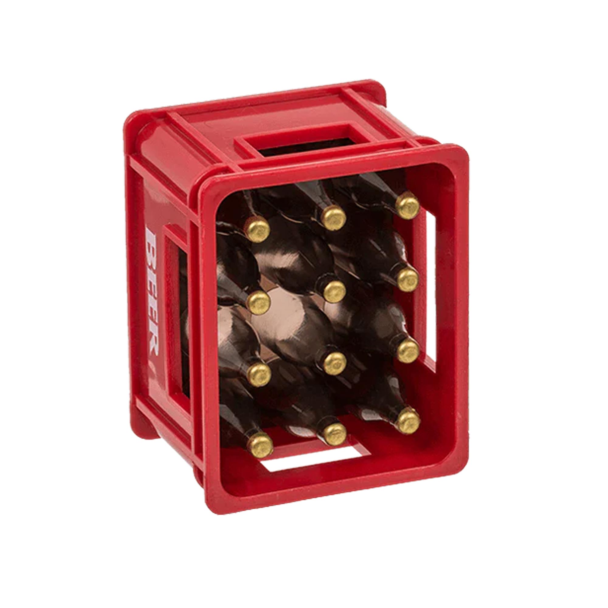 Flaschenöffner Bierkasten - Bieröffner mit Magnet Rot