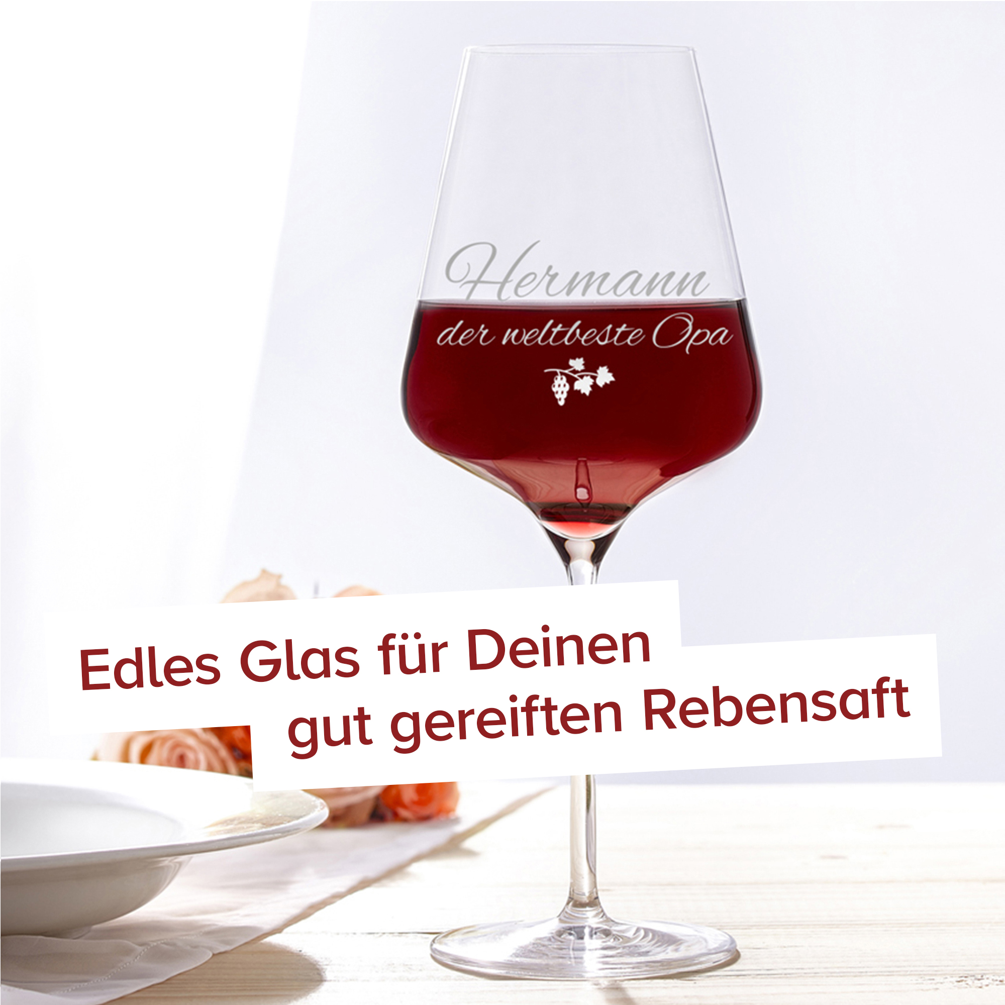 Weinglas mit Gravur - Bester Opa 1362 - 5