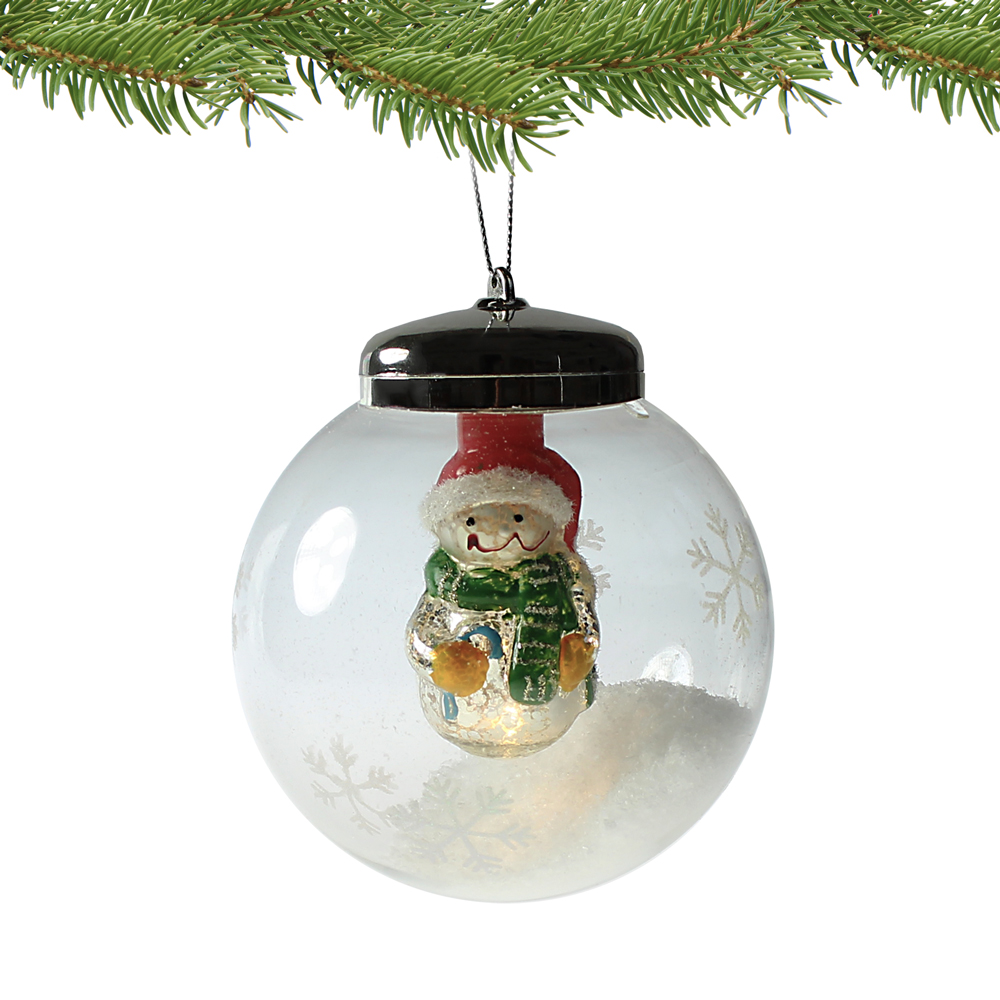 LED Weihnachtskugel - Schneemann 3323 - 5