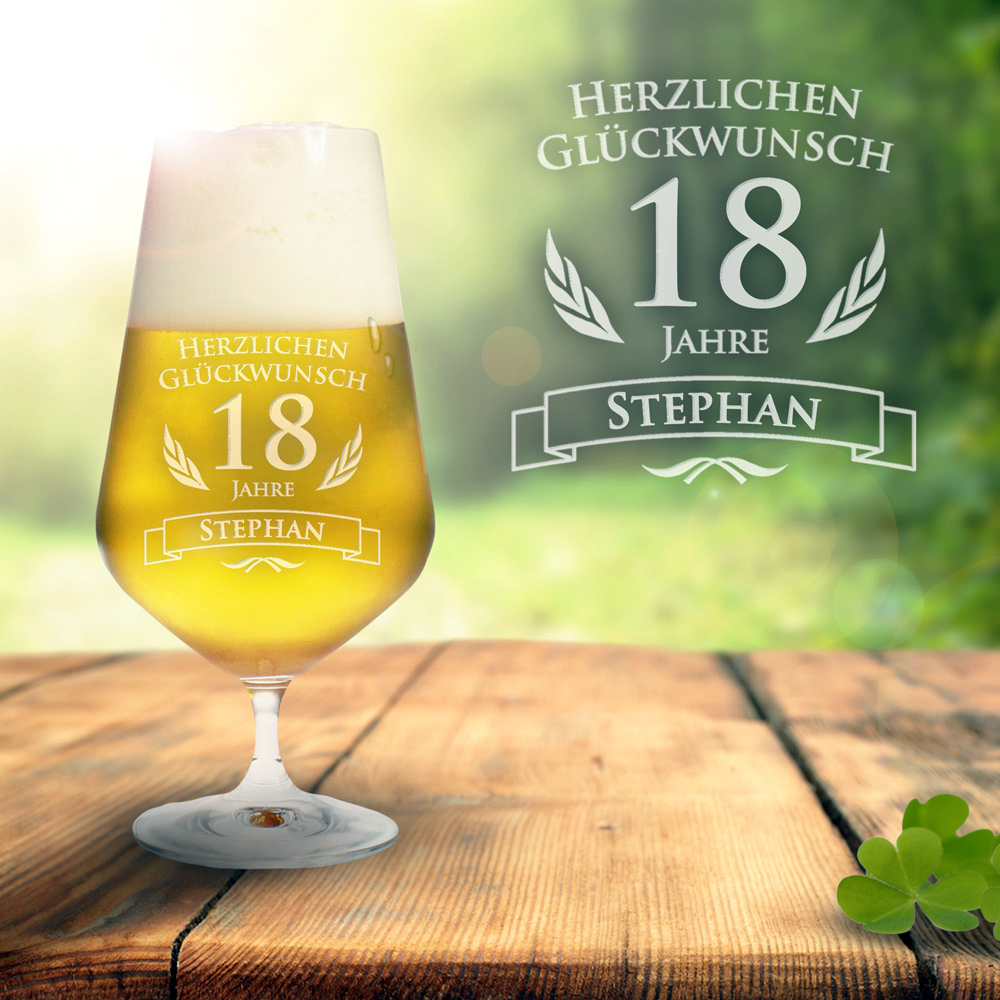 Bierglas zum 18. Geburtstag 1308