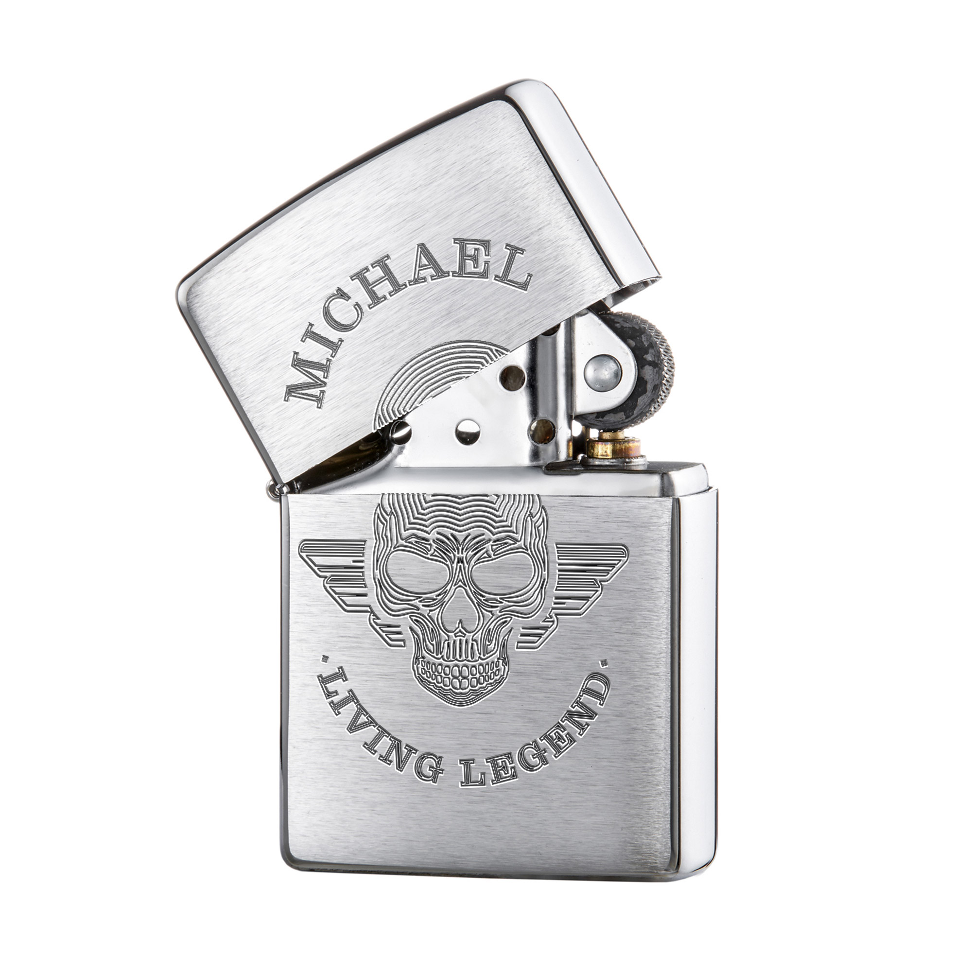 Zippo Sturmfeuerzeug mit Gravur - Totenkopf