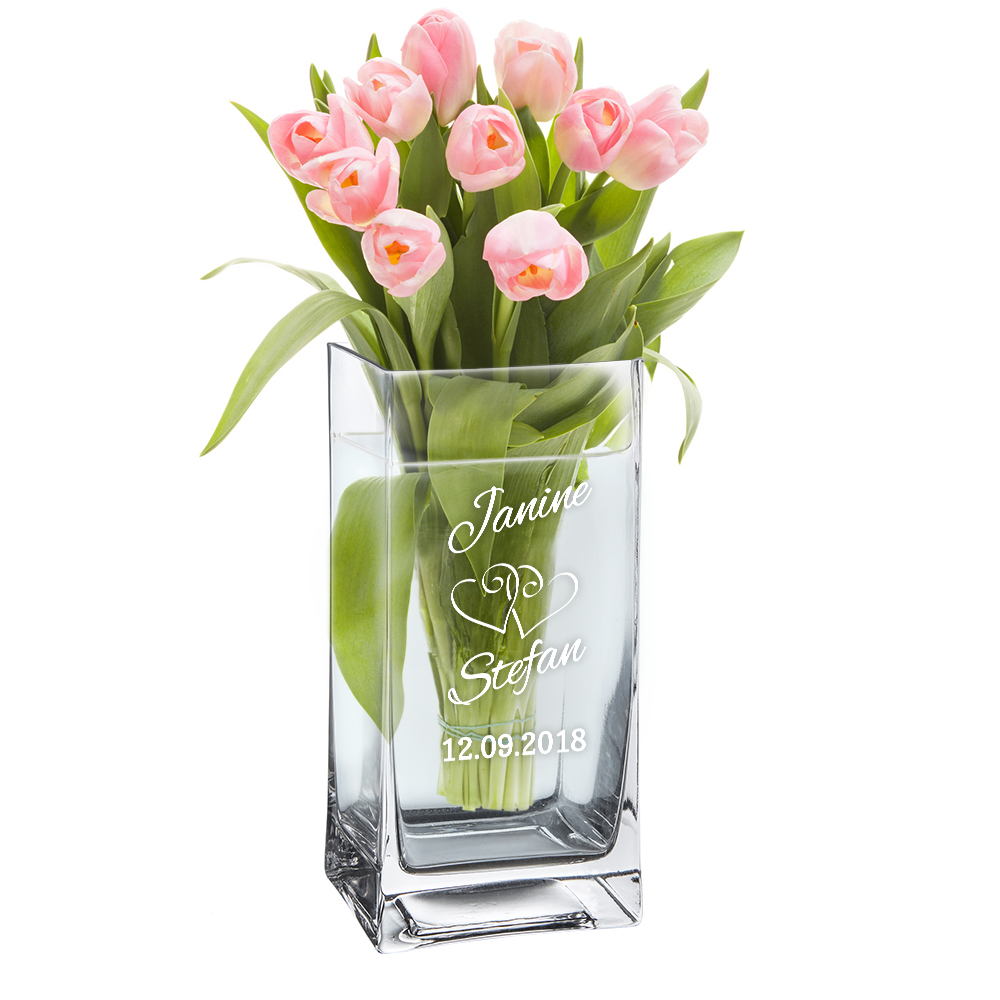 Vase zur Hochzeit - personalisiert