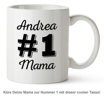 Personalisierte Tasse - Nummer 1 Mama 1801 - 1