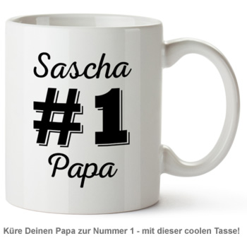 Personalisierte Tasse - Nummer 1 Papa 1810 - 1