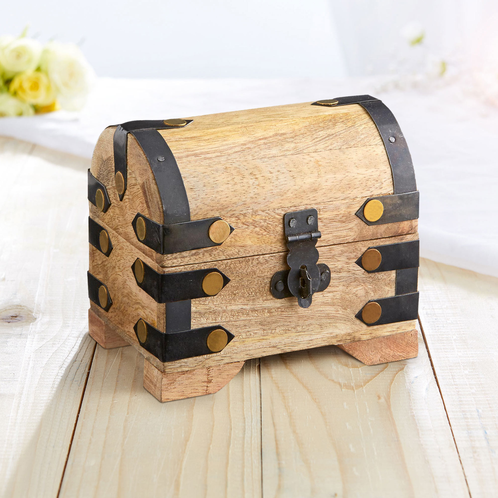 Mini Geld Schatztruhe Hell - 3er Set