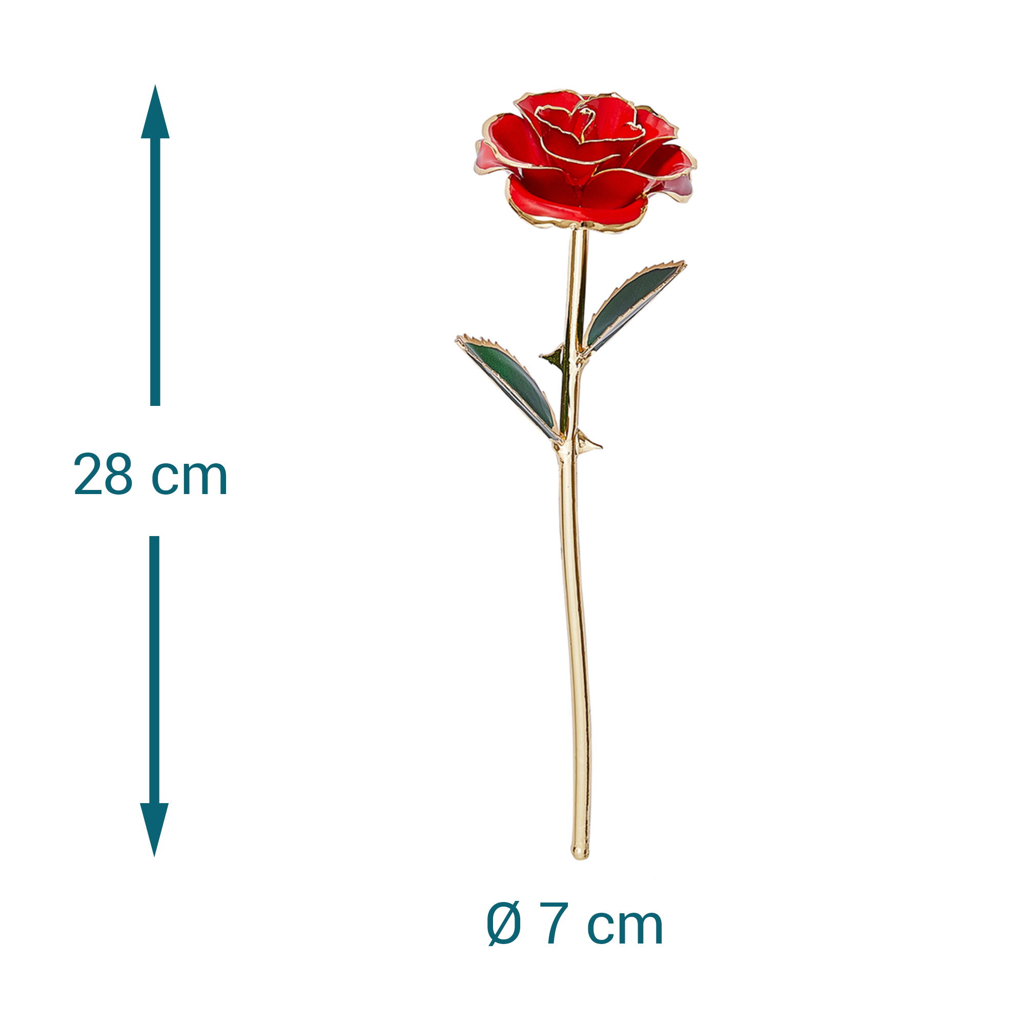 Vergoldete Rose mit Geschenkbox - Weltbeste Mama 3441 - 6