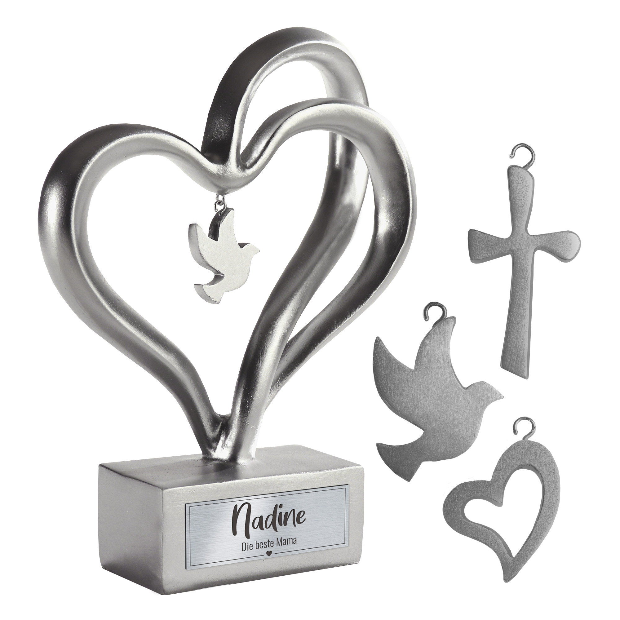 Silber Herz Skulptur - Beste Mama 0021-0009-DE-0004 - 4
