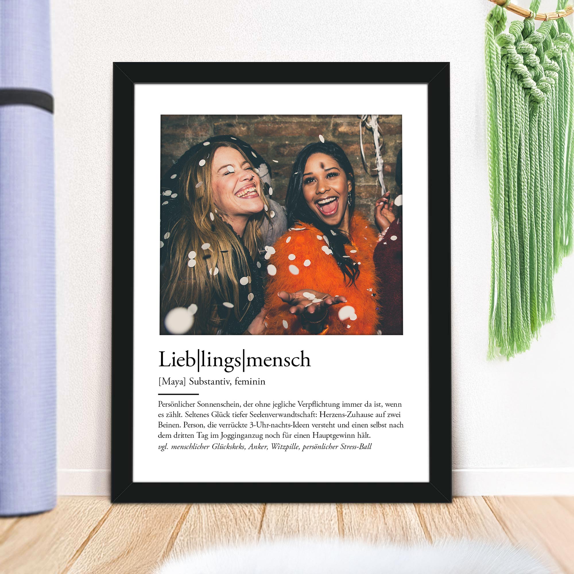 Definition Lieblingsmensch - personalisiertes Bild mit Foto