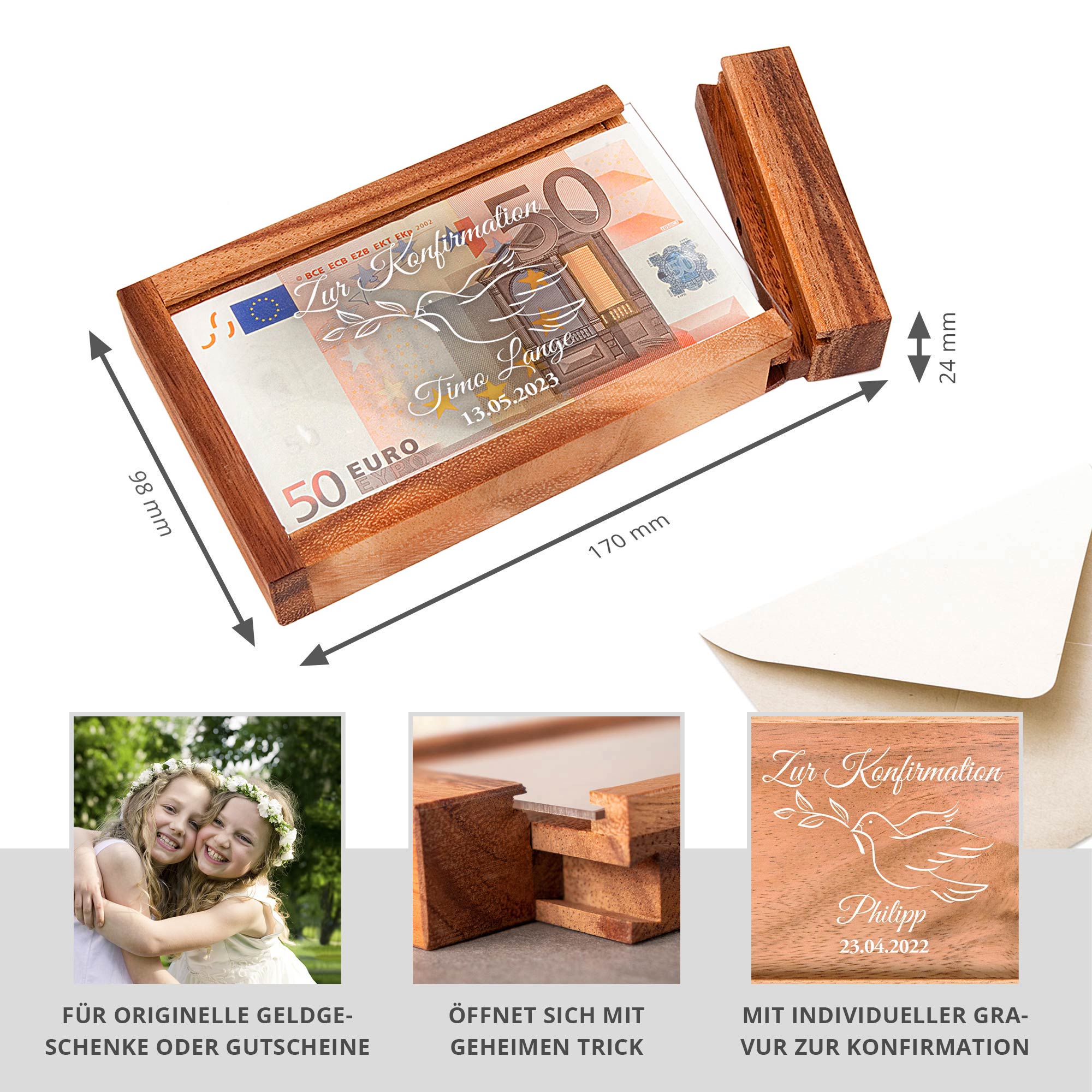 Magische Geldgeschenkbox zur Konfirmation