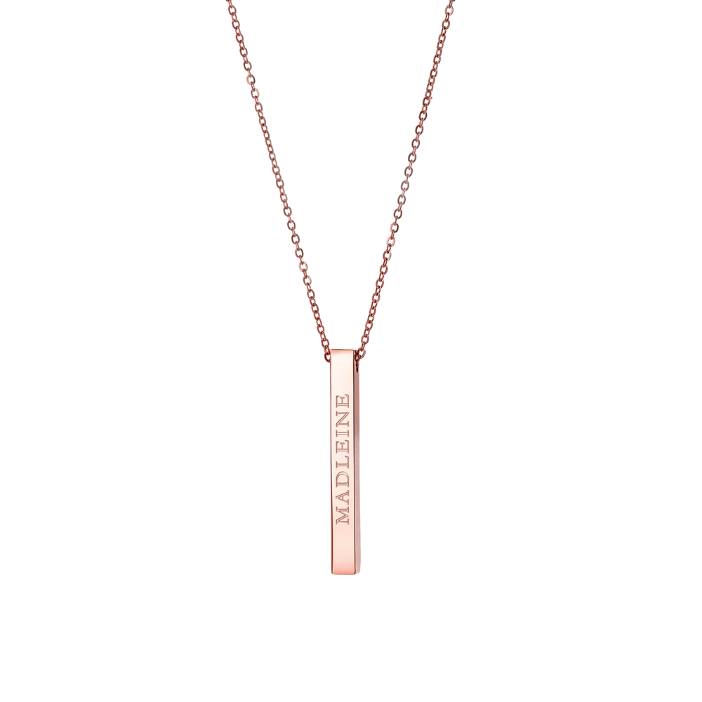 Kette mit Stabanhänger Rosegold - Name 3712 - 2