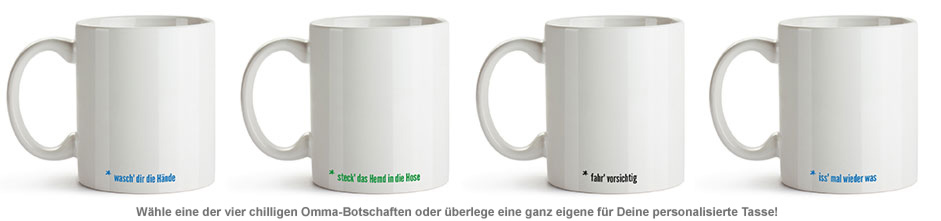 Personalisierte Tasse - Hör auf Deine Omma 2034 - 2