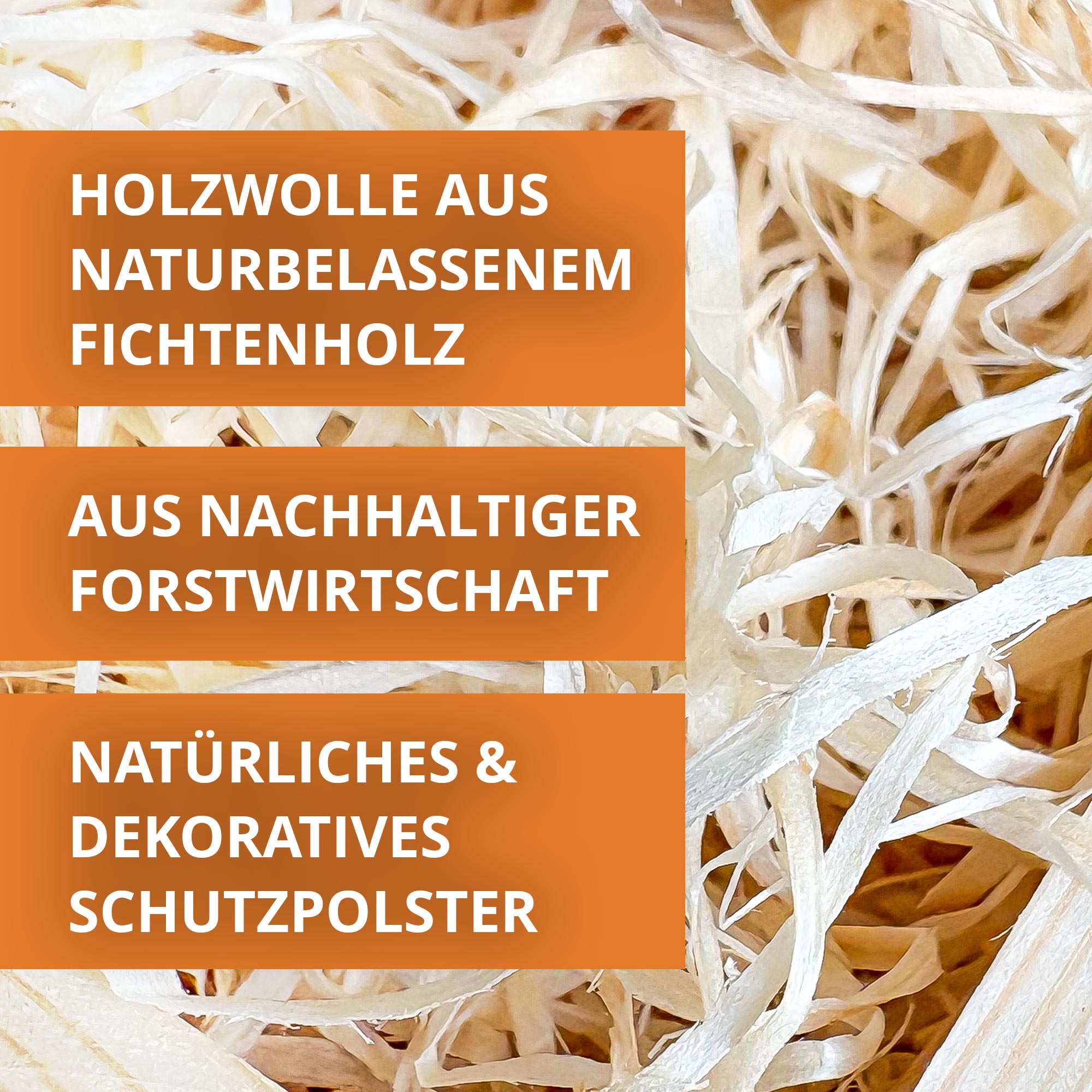Holzwolle für Weinkiste und Memorybox - Geschenkverpackung