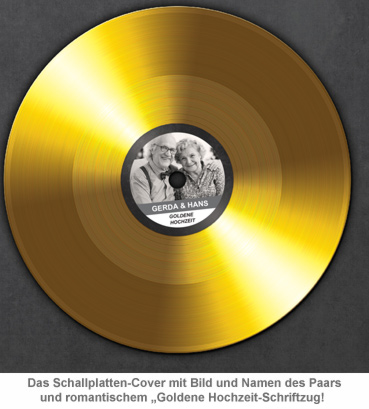 Schallplatte - personalisiert zur Goldenen Hochzeit 2117 - 1