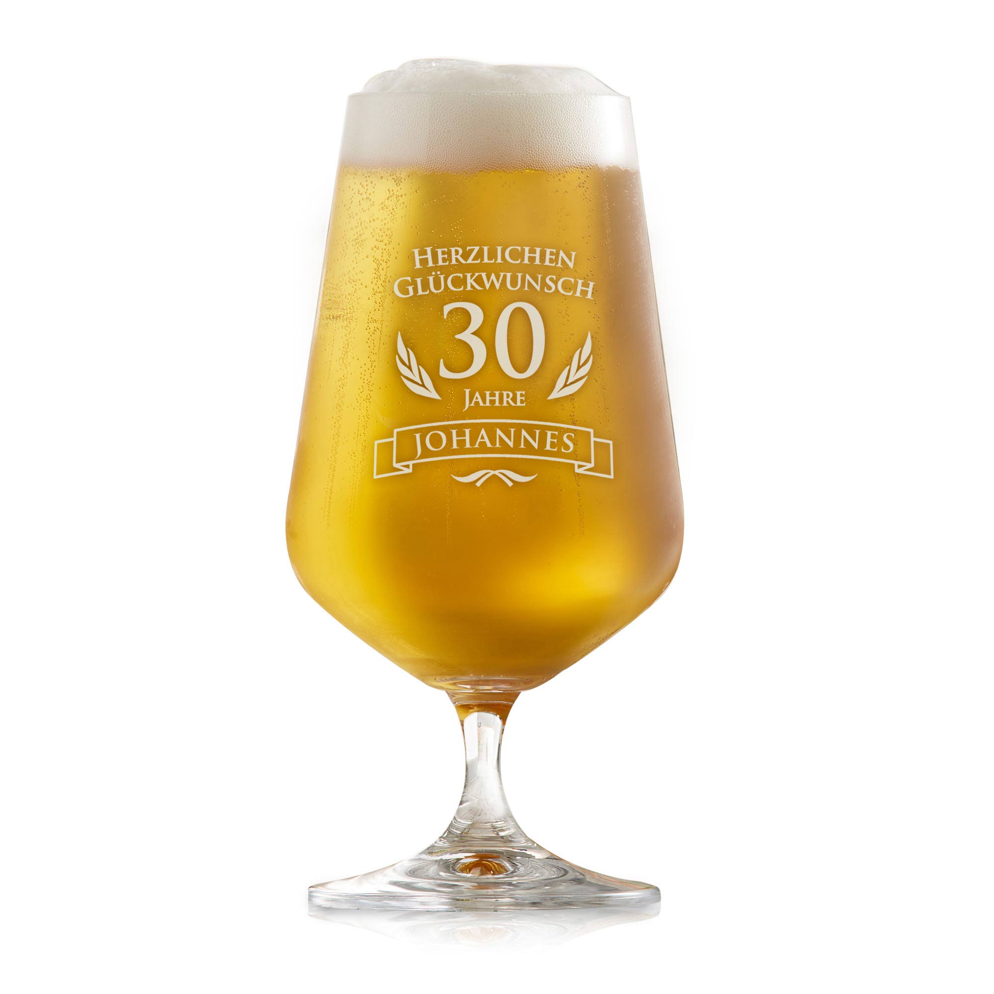 Bierglas zum 30. Geburtstag