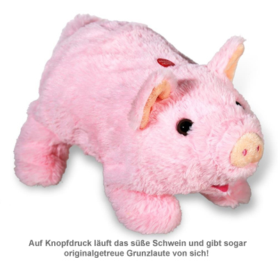 Laufendes Kuscheltier Schwein mit Soundeffekt 3367 - 1