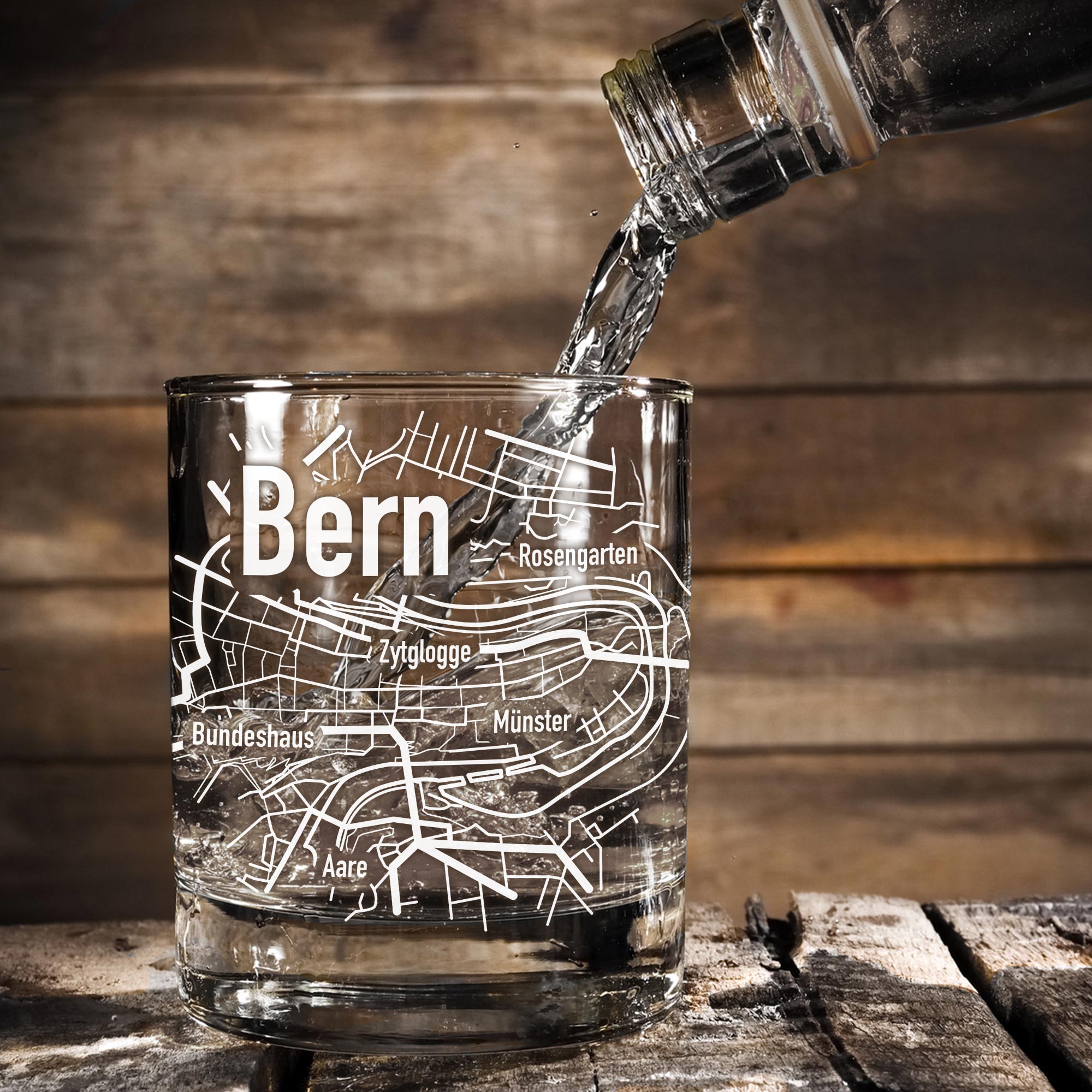 Whiskyglas mit Gravur - Bern