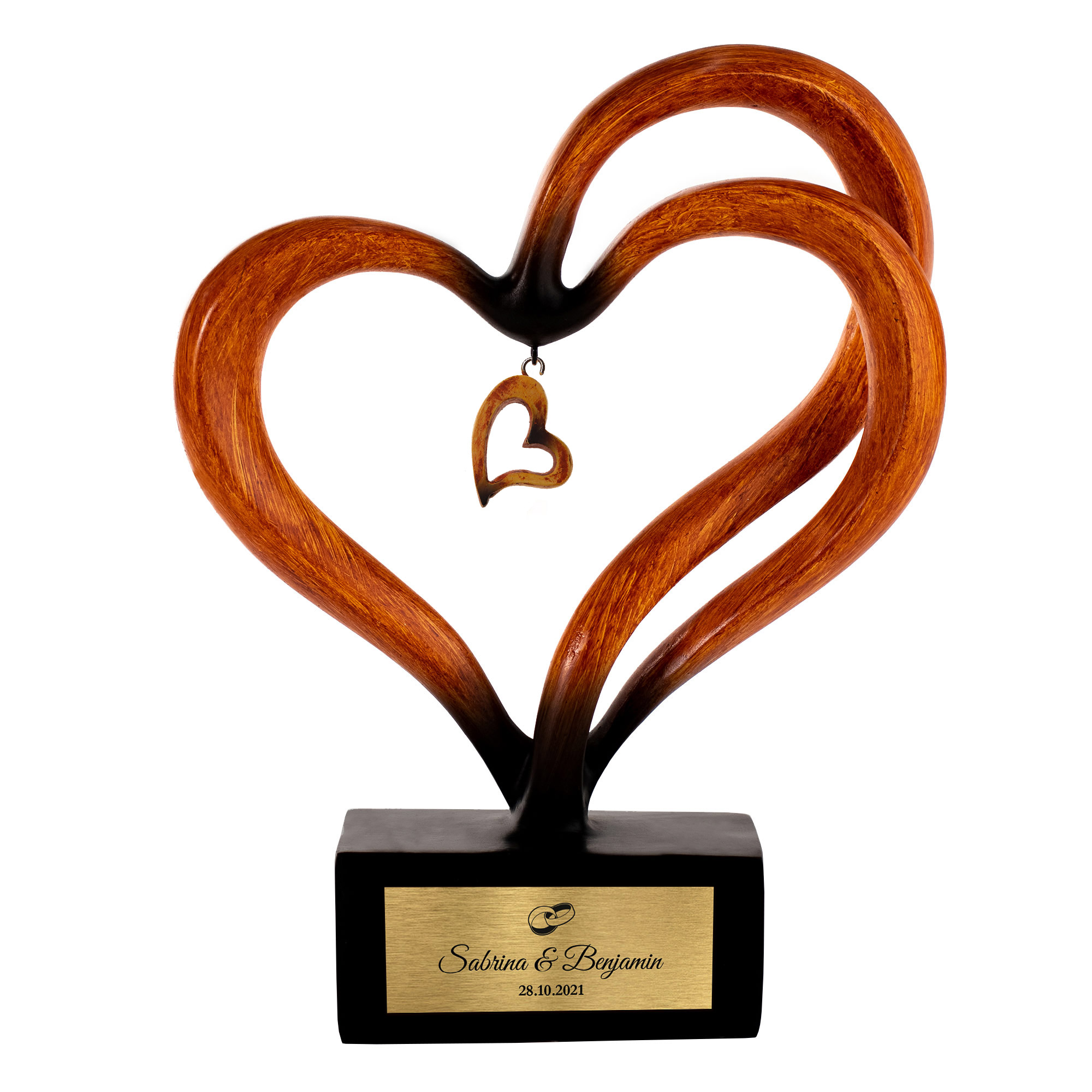 Holz Herz Skulptur - Hochzeit 0021-0008-EU-0001 - 5