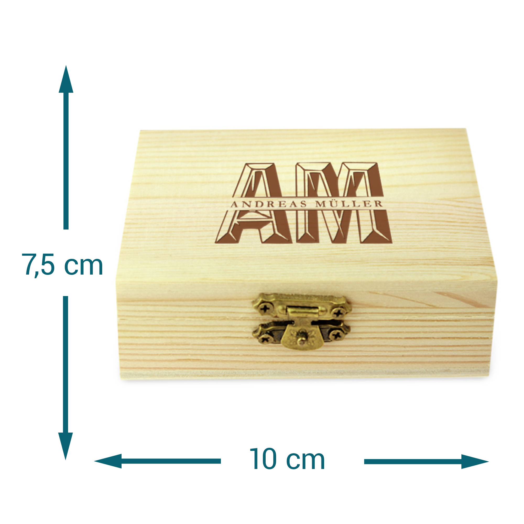 Whisky Steine in Holzkiste mit Gravur - XL Initialen 4161 - 9