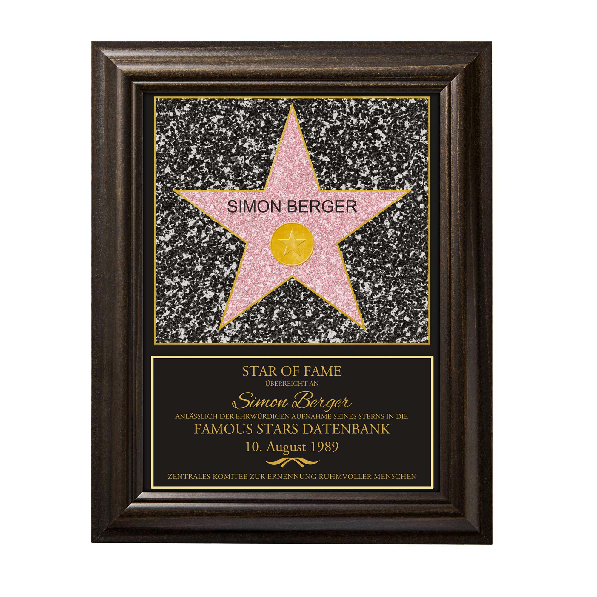 Star of Fame - personalisiertes Bild Klein