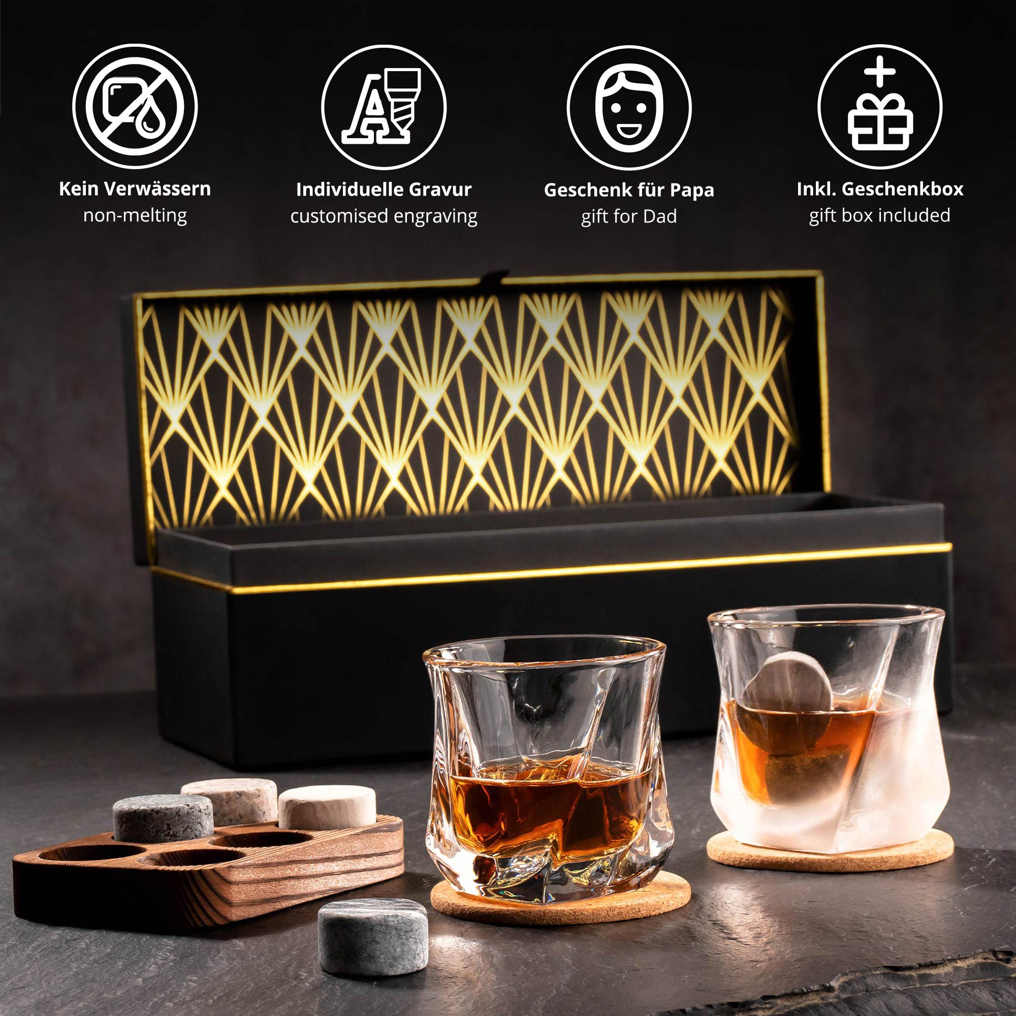 Whisky Geschenkset Deluxe - Bester Papa