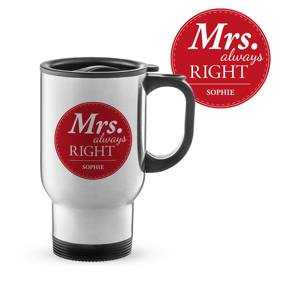 Thermobecher Set personalisiert - Mr and Mrs Right 3105 - 6
