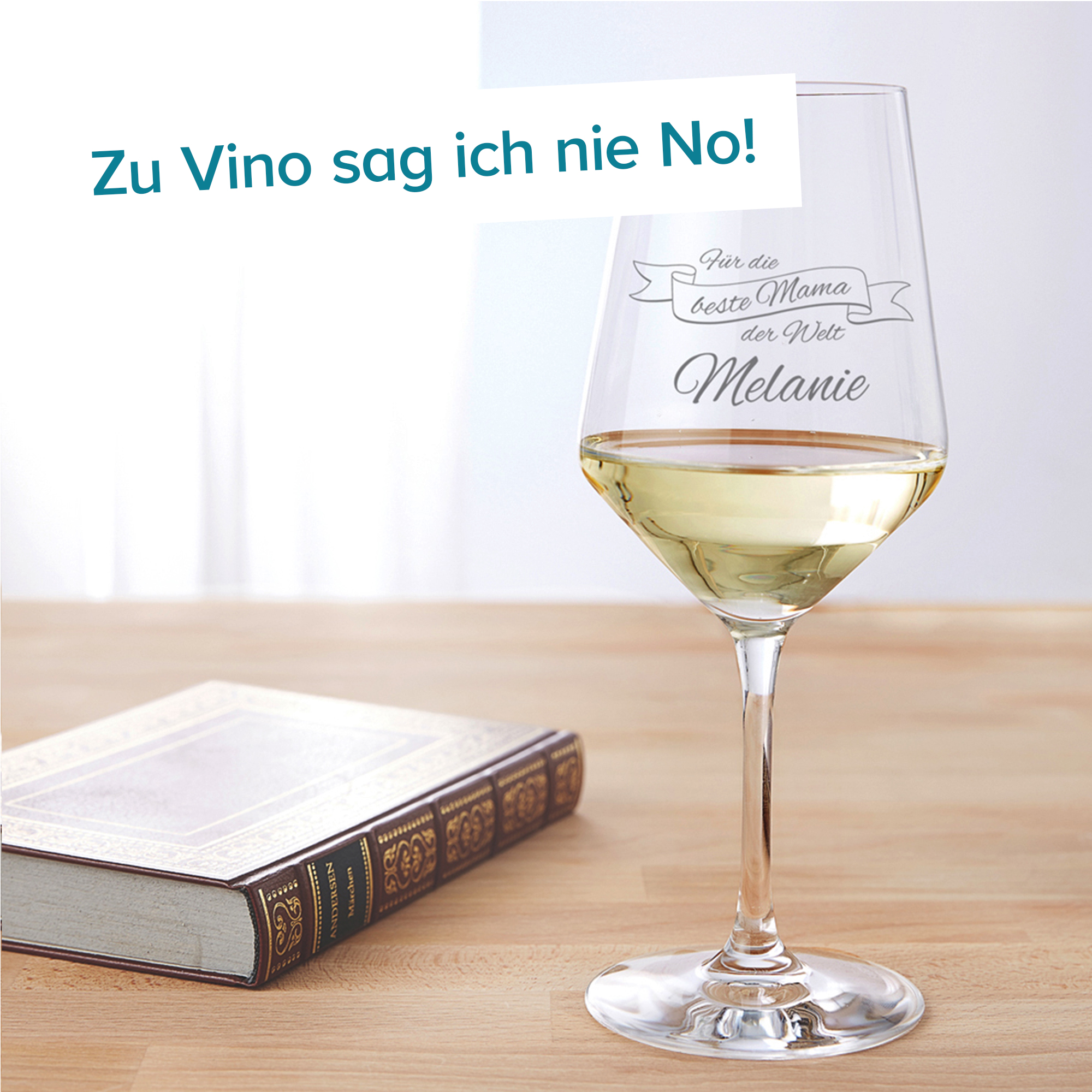Weißweinglas mit Gravur - Beste Mama 1515 - 6