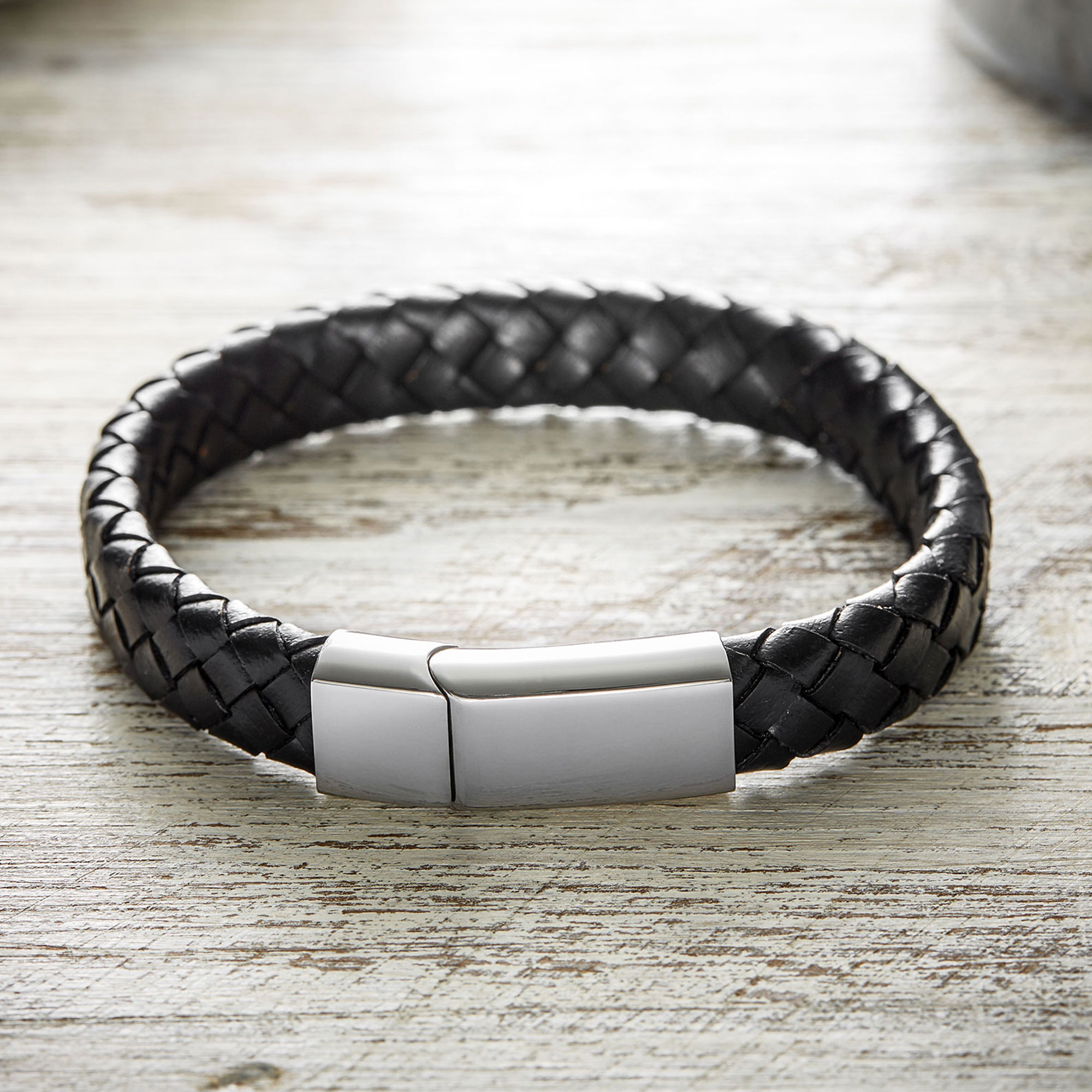 Lederarmband geflochten