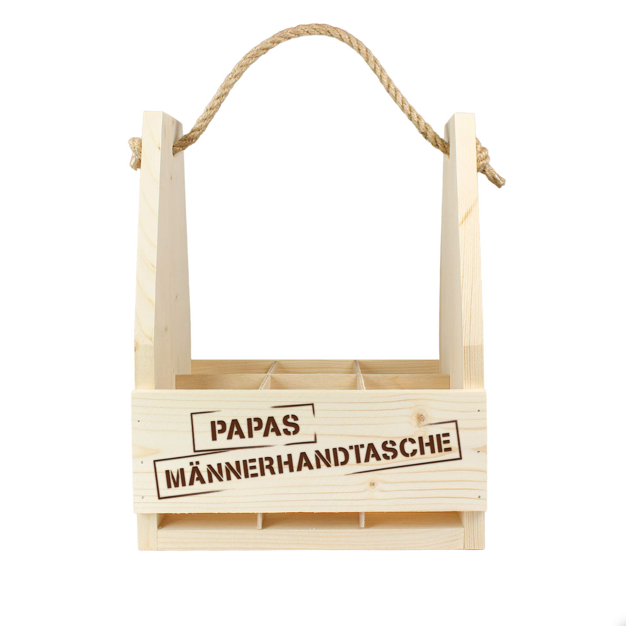 Flaschenträger mit Gravur - Papas Männerhandtasche