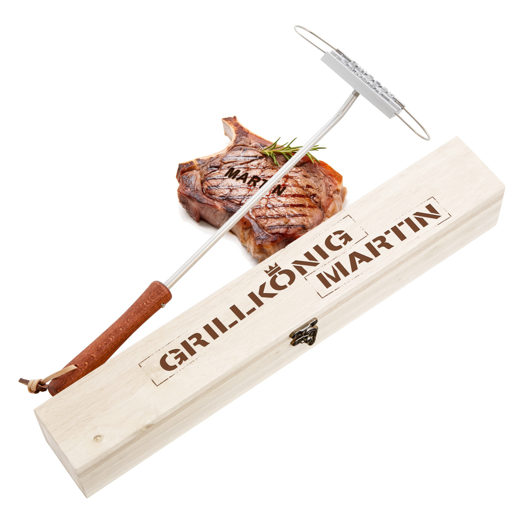 Grillbrandeisen - mit Grillkönig Gravur