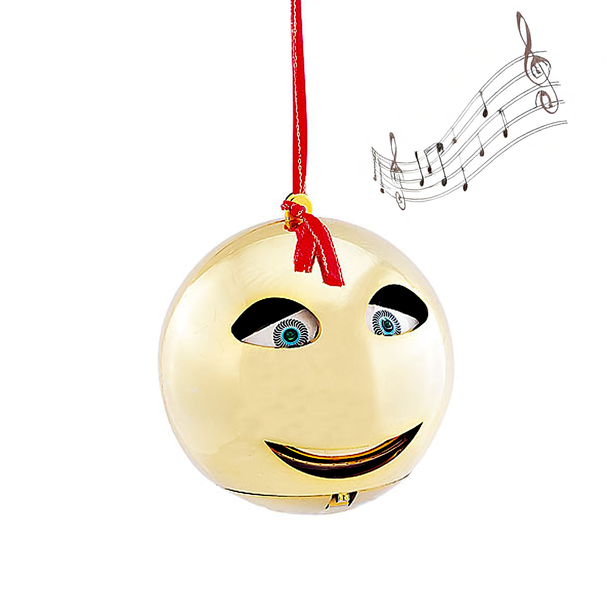 Singende Weihnachtskugel gold