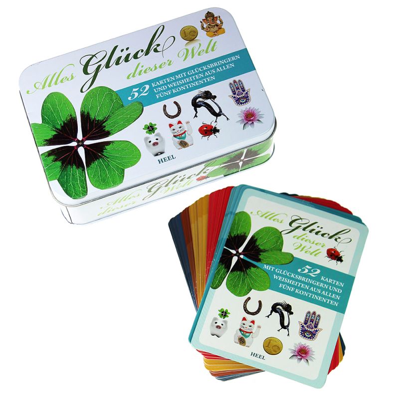 Alles Glück dieser Welt Box mit 52 Glückskarten über das Glück