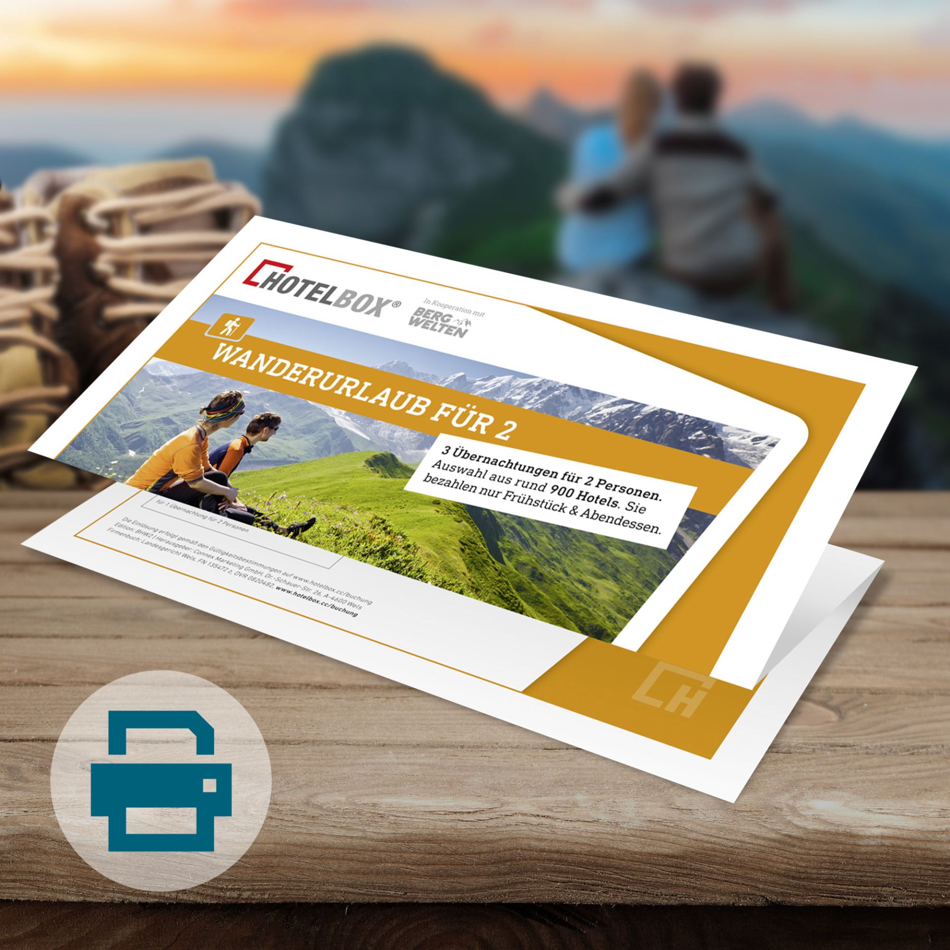 Hotelbox Wanderurlaub - Digitaler Hotelgutschein für 2 Personen