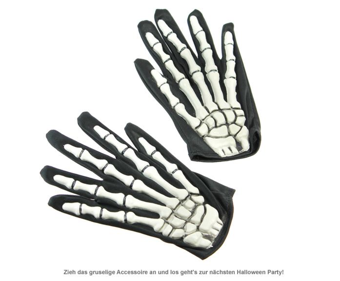 Halloween Skelett Handschuhe - Schädel Knochen Handschuhe Für Cosplay